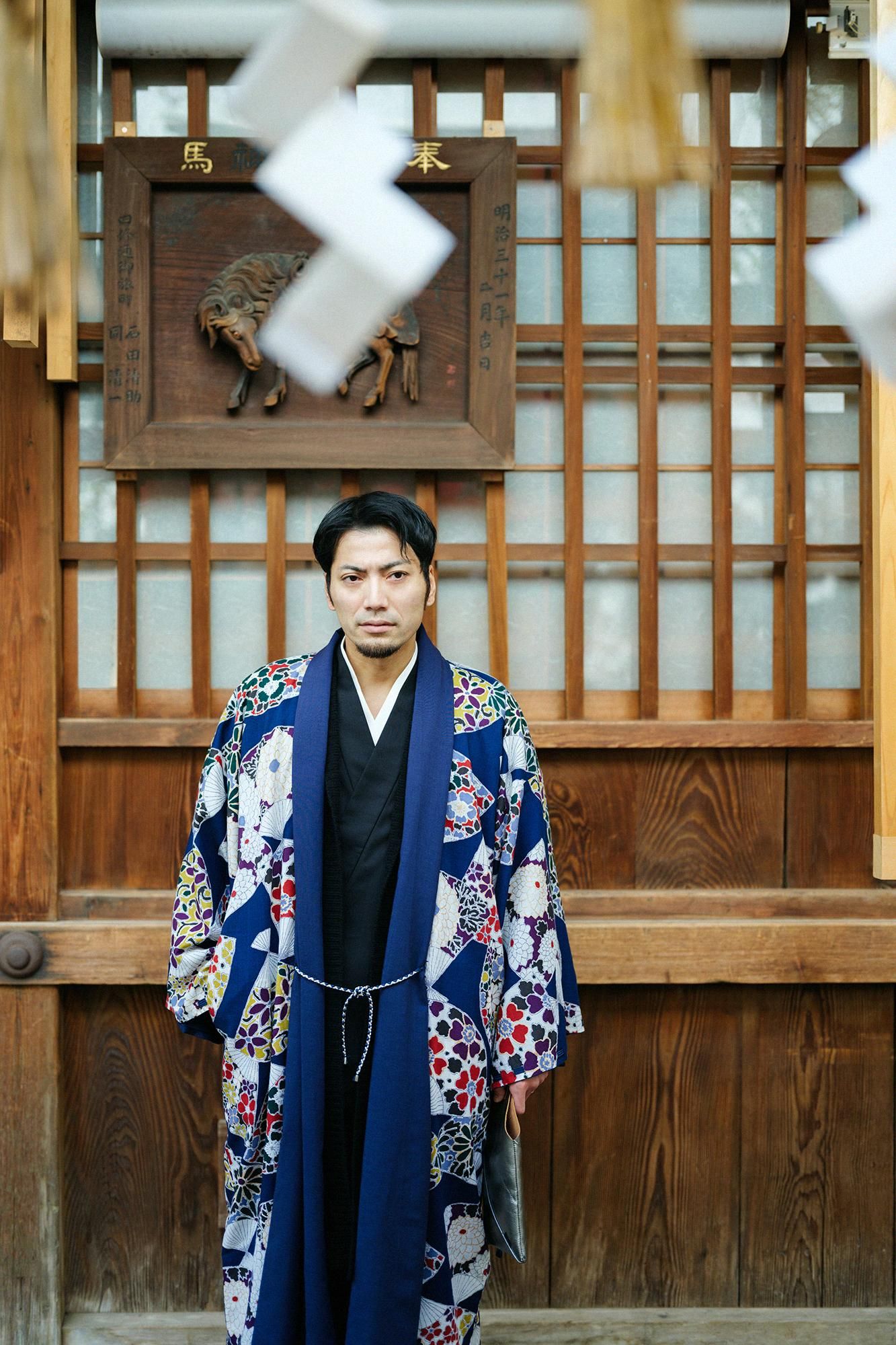 SOU・ SOU 傾衣 モスリン 手柄寛衣下／濡羽色×雷鳴 net限定】モスリン 手柄寛衣下（たかみかんいした） 片身替わり