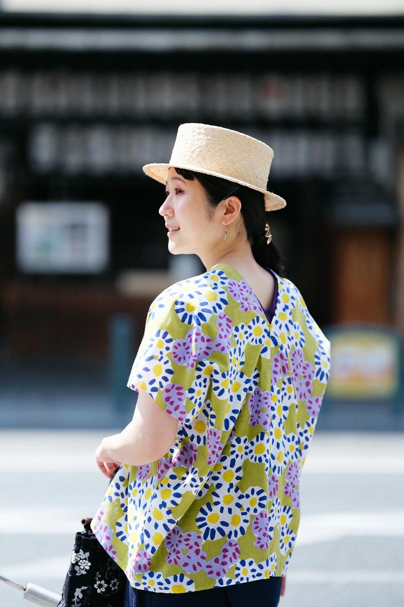 ソウソウ SOU.SOU 貫頭衣 四角衣 優 半袖カットソー 知多木綿 花柄 SOU・SOU ソウソウ 知多木綿 特文 四角衣 優 トップス 総柄